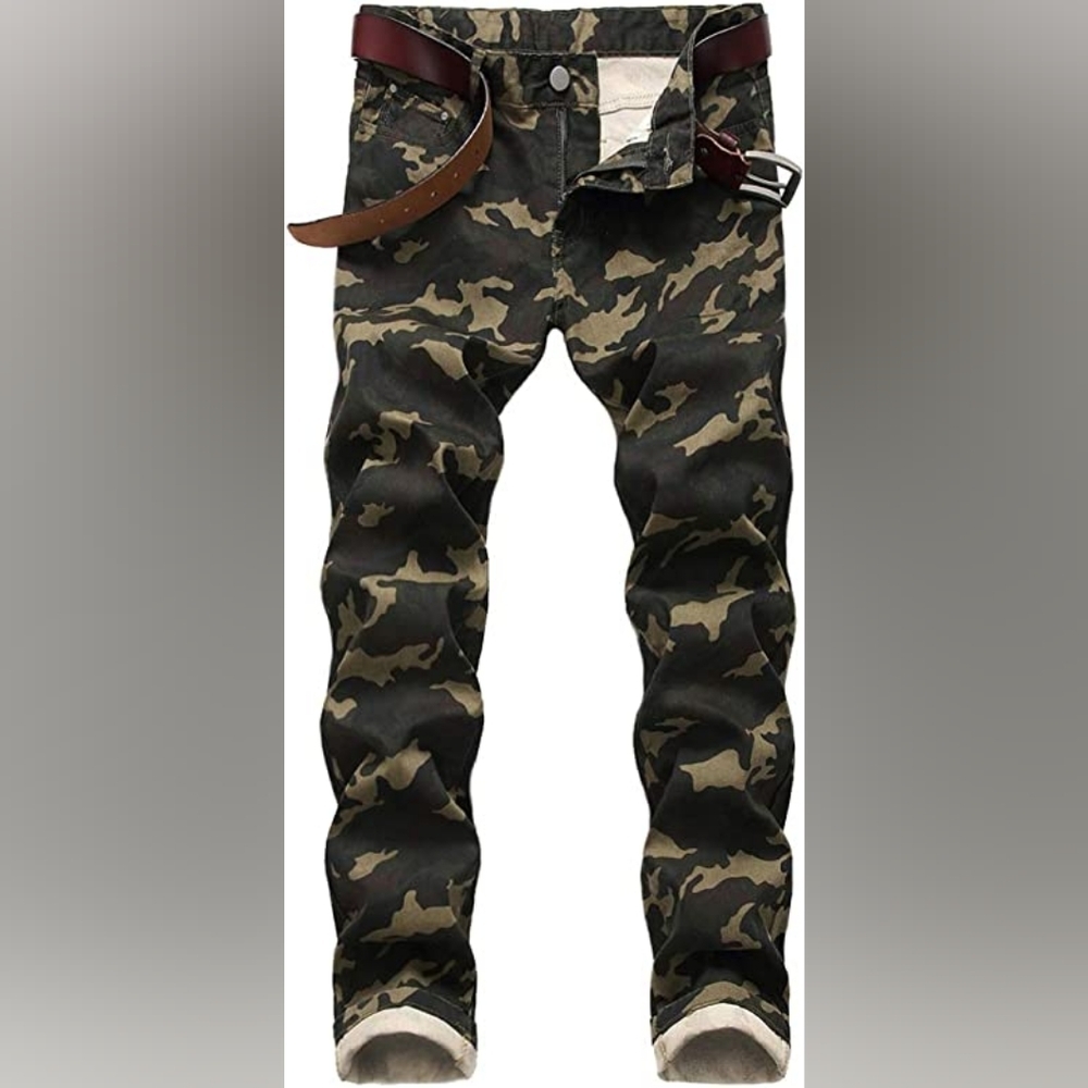 New Mens Painted Designer Slim Fit Jeans Multiple Sizes